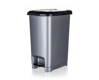 Koš odpadkový nášlapný STEP 10 l, šedý