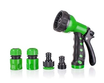 HAPPY GREEN Souprava s pistolovým rozstřikovačem - 7 funkcí, 4 ks