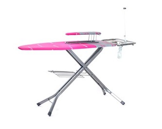 BRILANZ Žehlící prkno PROFESSIONAL 130 x 48 cm, růžové