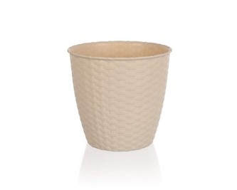 Květník RATTAN 19 cm, creamy