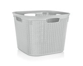 BRILANZ Koš ratanový 41 l, 43 x 43 x 32,8 cm, šedý