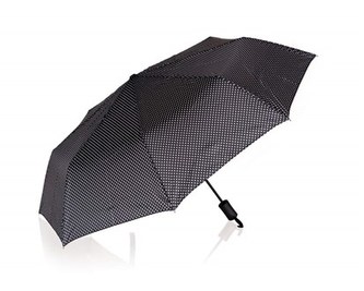 PRETTY UP Deštník skládací 52 cm černý s puntíkem