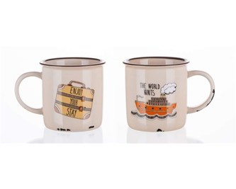 BANQUET Hrnek keramický TRAVEL 310 ml, Ship