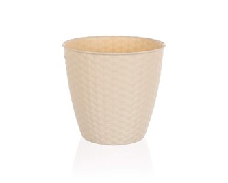 Květník RATTAN 29 cm, creamy