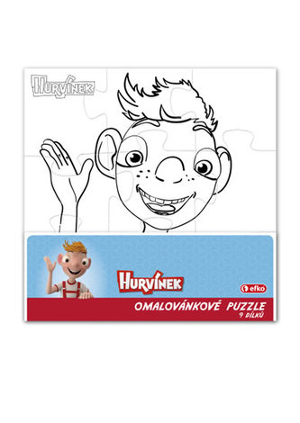 Hurvínek - omalovánkové puzzle 9 dílků/čtverec