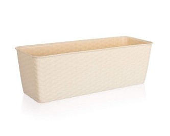 Truhlík samozavlažovací 50 cm, creamy