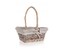 HOME DECOR Košík proutěný s držadlem DUO 22,5 x 19 x 10,5 cm, obdélník, hnědobílý