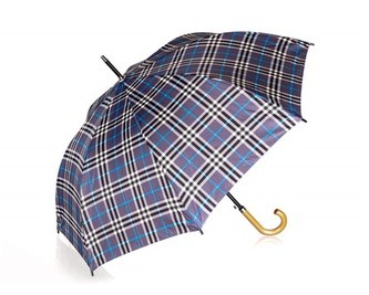 PRETTY UP Deštník 62cm', modrá kostka se žlutým proužkem