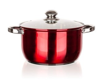 BANQUET Hrnec nerezový MAESTRO Red 24 cm, 5,7 l, s poklicí