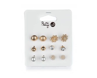 Náušnice PRETTY UP 1 cm, 6 párů, V1