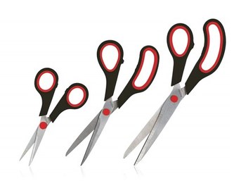 BANQUET Sada nůžek pro domácnost CULINARIA, 3 ks, černá/červená