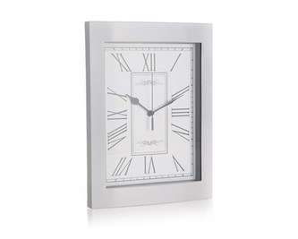 HOME DECOR Hodiny nástěnné 21,5 x 29 x 5,5 cm, bílé
