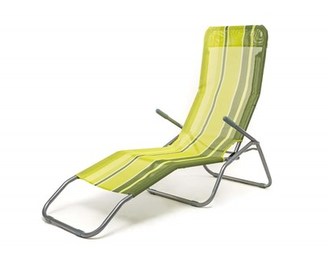 HAPPY GREEN Lehátko plážové, zelený pruh