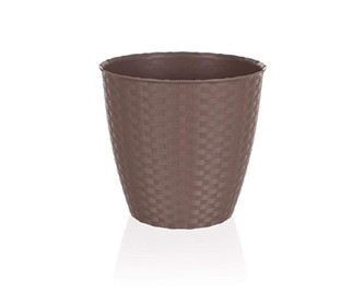 Květník RATTAN 24 cm, světle hnědý