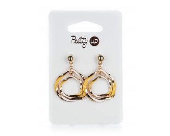 Náušnice PRETTY UP 4 cm, 1 pár, dvojité