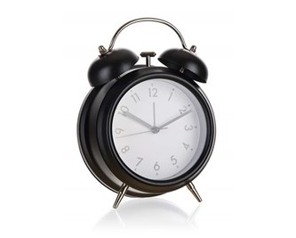 HOME DECOR Budík 15 x 20 x 6,8 cm, černý