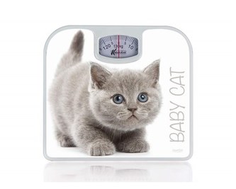 PRETTY UP Váha osobní mechanická PU-04, 130 kg, bílá s dekorem