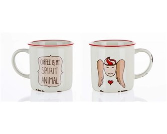 BANQUET Hrnek keramický COFFEE STORY 310 ml, Spirit