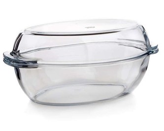 BORCAM Pekáč skleněný oválný s víkem 4,15 l