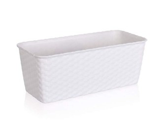 Truhlík samozavlažovací 30 cm, bílý