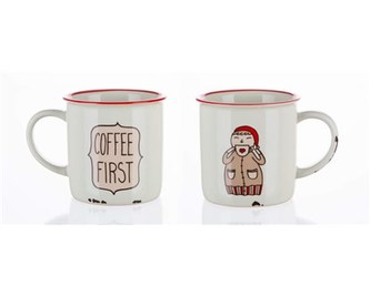 BANQUET Hrnek keramický COFFEE STORY 310 ml, Coffee First