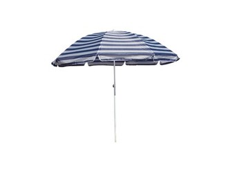 HAPPY GREEN Slunečník plážový 230 cm, modré pruhy