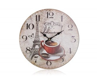 HOME DECOR Hodiny nástěnné CAFE PARIS 34 cm