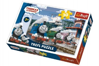 Mašinka Tomáš - Závody na kolejích: Puzzle 30 dílků