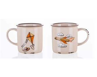 BANQUET Hrnek keramický TRAVEL 310 ml, Jumbo jet