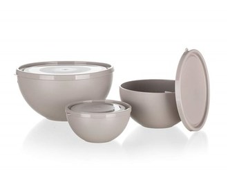 BANQUET Sada plastových misek s víkem CULINARIA 0,2 / 0,6 / 1,2 l, 6d, Latte