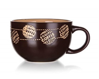 BANQUET Hrnek keramický jumbo COFFE 660 ml, hnědý