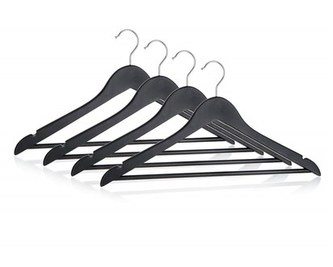 BRILANZ Sada dřevěných ramínek BLACK, 4 ks