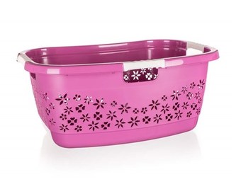 Koš na prádlo 49 l, 65 x 45 x 28,5 cm, perforovaný, malinový