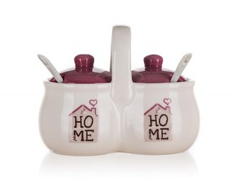 BANQUET Sada keramických dóz se lžičkami HOME 210 ml, 2 ks