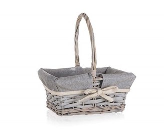 HOME DECOR Košík proutěný s držadlem HOME 22,5 x 18,5 x 10 cm, obdélník, šedý