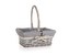 HOME DECOR Košík proutěný s držadlem HOME 22,5 x 18,5 x 10 cm, obdélník, šedý
