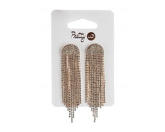 Náušnice PRETTY UP 9 x 2 cm, 1 pár, vodopád