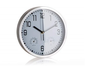 Hodiny nástěnné 25 cm, s teploměrem a vlhkoměrem