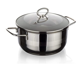 BANQUET Kastrol nerezový MATTE New Line 26 cm, 6,5 l, s poklicí