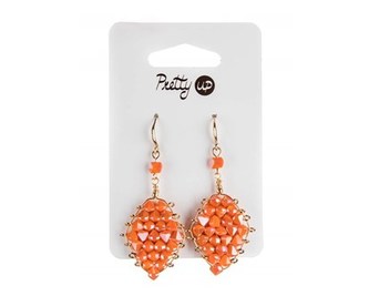 Náušnice PRETTY UP 6,5 cm, 1 pár, korálové