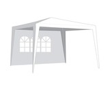 Bočnice zahradního stanu s oknem, bílá