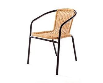 HAPPY GREEN Křesílko ocelové PE RATAN