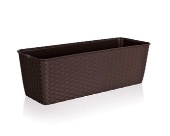 Truhlík samozavlažovací 50 cm, hnědý