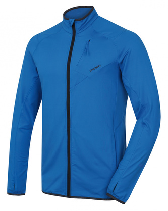 Pánská mikina na zip Tarp zip M neonově modrá - XL