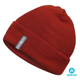 Pánská merino čepice Merhat 1 cihlová - L-XL