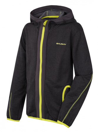 Dětská mikina s kapucí Artic Zip K černá/tm. šedá - 134