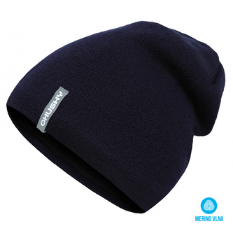 Pánská merino čepice Merhat 3 tm. modrá - L-XL