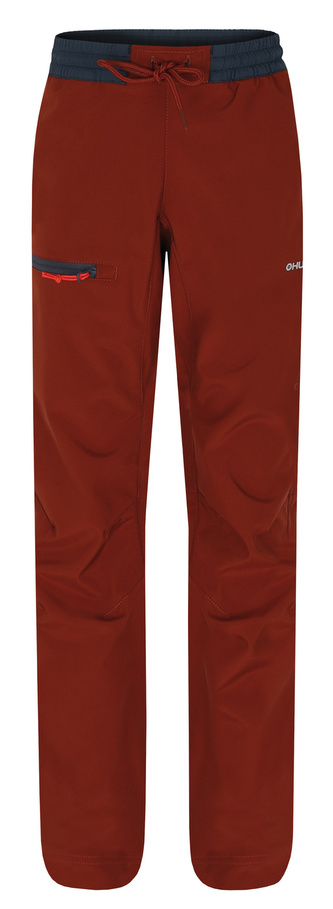 Dětské softshellové kalhoty Zane Kids tm. cihlová - 140-146