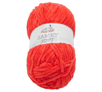 Příze SAMET - červená - 100g / 100 m