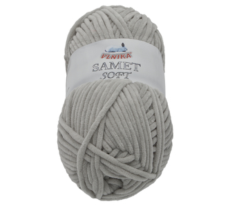 Příze SAMET - světle šedá - 100g / 100 m